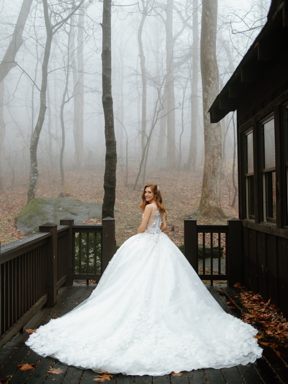 Romantic White Ball Gown Wedding Dress with Full Skirt